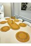 Jute, American Service Set, 6 Plates, 1 Bread Basket, 1 Runner, Plate Base, Plate Set, Lux Presentation - 4