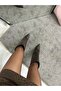 Women's Dusty Brown Boots with Detailed Heels - 5