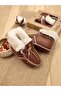 Unisex Organic Leather Baby Booties - Wool Inside, Natural Shoes Stal118 - 4