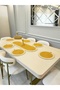 Jute, American Service Set, 6 Plates, 1 Bread Basket, 1 Runner, Plate Set, Modern Lux Presentation - 2