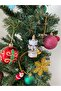 Christmas Ornament, Christmas Gift, Special Day Gift, Set of 6 Wooden Carousel, White - 3