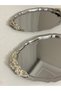 Stainless Steel 2 Pcs Oval Silver Handle Service Presentation Table - 4