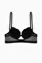 Andes Metal Accessory Lace Bra - Extra Push Up, Padded - 2576 - Black - 2