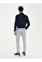 Light Blue Slim Fit Waist Lace up Canvas Pants 50289151-Vr003 - 4