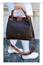 Women's Braided 5 Compartment Hand Shoulder Bag and Wallet Combination
