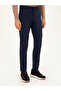 Navy Blue Slim Fit Cotton Blend Canvas Pants 50292336-Vr033 - 2