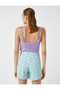 Linen Blend Bustier - 4