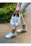 Diva White Leather Casual Women's Shoes - 2