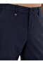 Navy Blue Slim Fit Cotton Blend Canvas Pants 50292336-Vr033 - 5