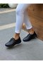 Diva Black Leather Casual Women's Shoes - 3