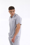 Single Top Reglan Sleeve Hidden Zip Shirt Collar Doctor and Nurse Surgery Jersey Gray |   Brlmedimen - 5