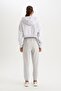 Standard Fit Thick Jogger Sweatpants with Elastic Waist and Cuffs Basic Plain Long Length 25K801T01139 - 6