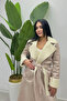 Women's Fur-Lined Suede Coat - Mink - 6