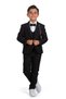 Children's Groom Suit with Jacket and Vest and Chain Detail - 3