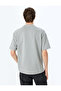 Short Sleeve Label Detailed Cotton Blended Crew Neck Oversize T-Shirt - 4