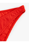 Textured Asymmetrical Waist Bikini Bottom - 3