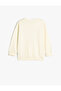 Printed Oversize Crew Neck Long Sleeve Sweatshirt - 2