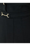 A-Line Short Sleeve Pleated Mini Shirt Dress with Metal Accessories - 6