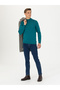 Light Petrol Slim Fit Crew Neck Basic Knitwear Sweater 50270172-Vr242 - 4