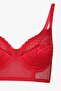Themed Women's Unfilled Red Lace Bra Suit - 2