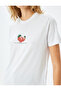 Cotton Short Sleeve Crew Neck Strawberry Print T-Shirt - 5