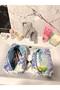 Large Size Blue French Patterned Makeup Bag Xl Size Zippered Portfolio Bag - 2