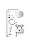 26509000 Euphoria Smartcontrol 260 نظام دش أحادي مثبت على الحائط مع صنبور ترموستاتي - 2