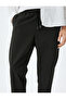 Slim Fit Pocket Detailed Viscose Blended Waist Lace up Trousers - 5