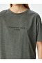 Oversize Short Sleeve Slogan Printed Crew Neck Sports T-Shirt - 5