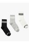 Set of 3 Striped Multicolored Tennis Socks - 2