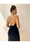 Rochie mini neagră cu spate decoltat - 4