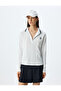 Cotton Long Sleeve Polo Neck T-Shirt with Embroidery Detail - 3