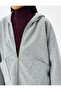 Oversize Cardigan with Hooded Zippered Stitching Detail - 5