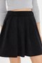 Women's Black Elastic Waist Velvet Short Skirt Arm-25K 001080 - 3