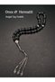 Matte and Bright Onyx & Hematite Sphere Cut 8mm Natural Stone Healing Rosary Concentration Positive Energy