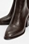Alba Brown Skin Women's Thick Heeled Boots - 3
