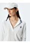 Cotton Long Sleeve Polo Neck T-Shirt with Embroidery Detail