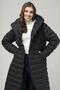 Hooded Button-Closed Long Puffer Coat BLACK 6494 - 5