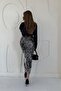 Shiny Silver Skirt - Sequin Detailed - 4