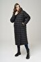 Hooded Button-Closed Long Puffer Coat BLACK 6494 - 4