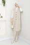 Women's Pocketed Button Closure Knitwear Vest - 2