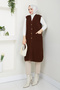 Women's Pocketed Button Closure Knitwear Vest - 5