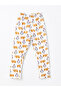Ecru Polo Neck Printed Boys' Pajamas Set - 4