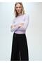 Round neck rib sweater