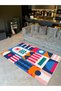 Efe Collection Pastel Colors Abstract Shapes Patterned Woven Base Modern Decorative Carpet 38 - 2