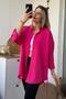 Oversize Fuchsia Shirt with Side Ties