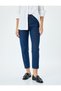 High Waist Cropped Straight Leg Mom Fit Denim Trousers - Mom Jean - 3
