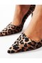 Women's Leopard Animal Print 8 cm Thin Black Heeled Stiletto Shoes - 3