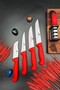Kitchen Knife, Meat Knife, Bread Knife, Sacrificial Knife, Vegetable Knife, Swimming Knife, and Diamond Sharpening Tool Set, 5-Piece Handmade Bridal Set - 6