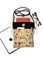 Hanging - Book / Tablet / Ebook Bag - Detachable Strap (Owls and Flowers)